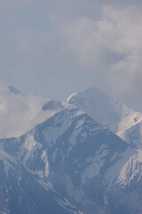 Wolken in den Bergen