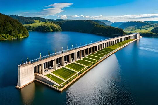 dam on the river generated Ai.