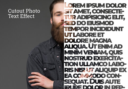 Cutout Photo Text Effect