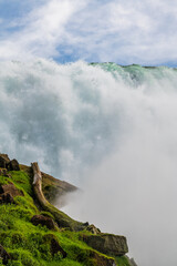 Strong rapids on the American - Canadian waterfalls Niagara Falls. 