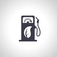 electric vehicle charging station icon. green fuel station icon. ecological refueling icon.