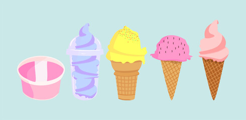 Ice cream cone vector design