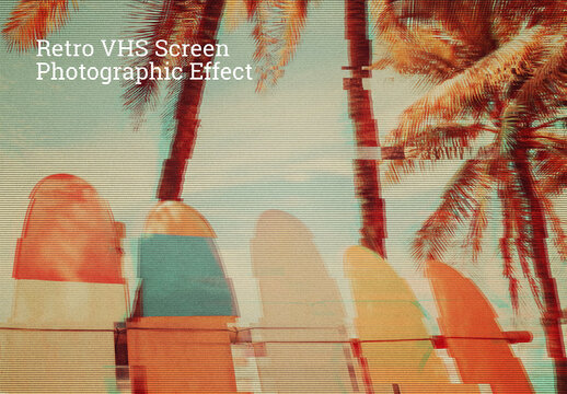 Retro VHS Screen Photographic Effect