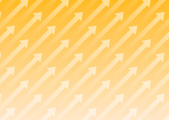 矢印　背景　黄色　オレンジ　上昇　斜め上