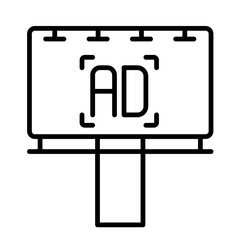 advertisement board Icon Vector Logo Design Template