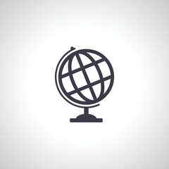 Earth, world map, table globe icon.