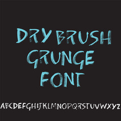 Hand Drawn Dry Brush Font