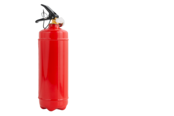Fire extinguisher safety protection equipment. Isolated on white background.