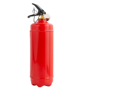 Fire extinguisher safety protection equipment. Isolated on white background.