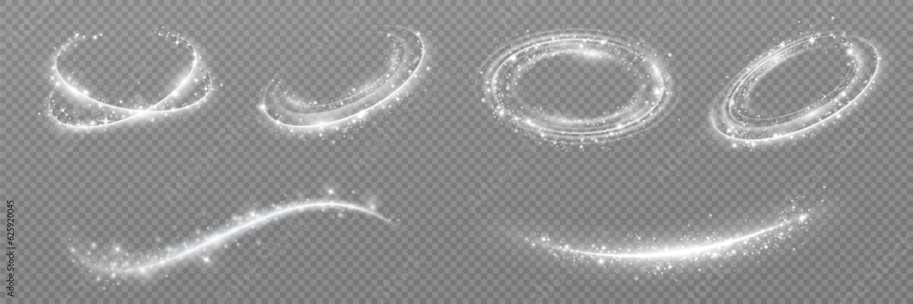 Aufkleber 
Magic spiral with sparkles.White light effect.Glitter particles with lines.Swirl effect.