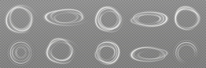 Magic spiral with sparkles.White light effect.Glitter particles with lines.Swirl effect.