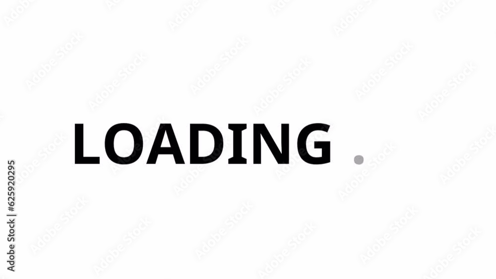 Poster upgrade status black and white loading text animation. program install. version download linear 2d c