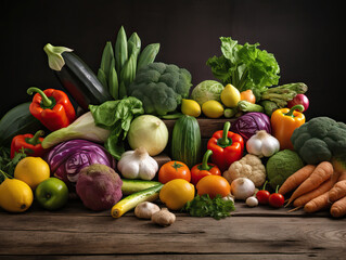 fresh vegetables on the table,vegetables and fruits,variety of vegetables