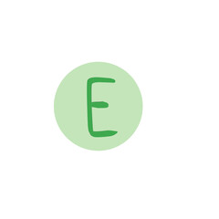 English alphabet font E from my handwriting