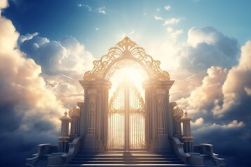 The Gates of Heaven. A Unique Architectural Element. Generative AI