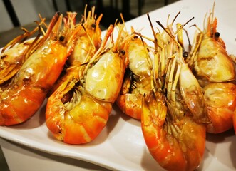 grilled shrimp on a plate