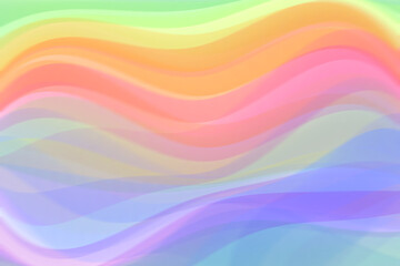 Full-colour background in rainbow colours, wavy lines, water colours, light pastel tones