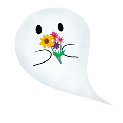 flower and ghost