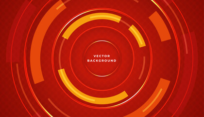 Premium vector abstract red circle background. High quality background for technology 