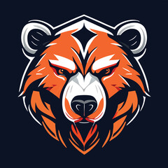 head of a bear vector
