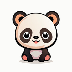 Cute panda vector kawaii