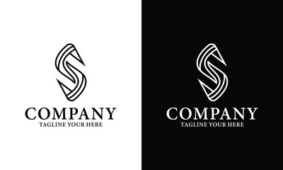 Letter S creative elegant Monogram. Premium Business S logo icon. on a black and white background.
