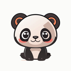 Cute panda vector kawaii
