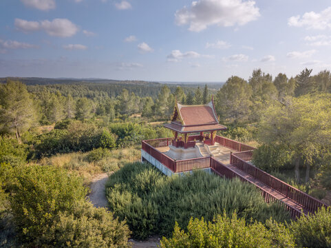 The Thai Pagoda in Ben Shemen Forest - Israel. Taken during the late hour of the day 