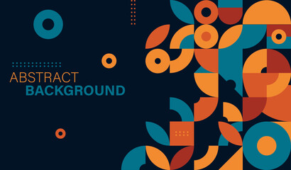 Illustrative patterns - Abstract and geometric shapes - Editable vector elements - Flat mosaic background- Geometric mural wallpaper - Design and artistic  © Manon