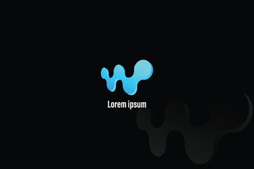 Letter w tech logo, w letter blue gradient logo design, modern w letter logo