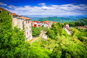 Fototapeta na wymiar Croatia. Scenic view at famous Motovun town in Istria region.