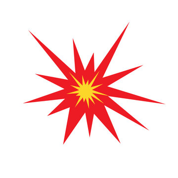 Illustration of explosion icon. Vector symbol