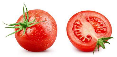 Tomato isolated on white background - obrazy, fototapety, plakaty