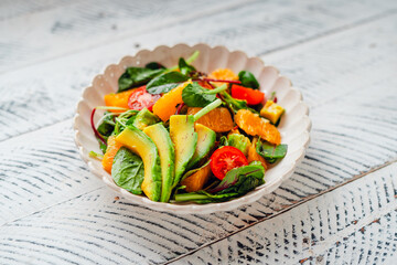 Mixed Salad with Fruit and Avocado