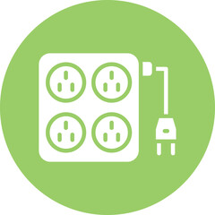 Vector Design Extension Cord Icon Style