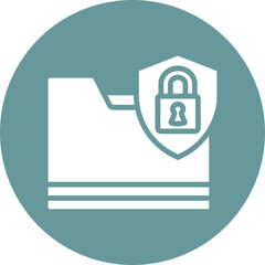 Vector Design Secure Folder Icon Style