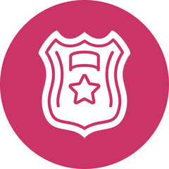 Vector Design Police Badge Icon Style