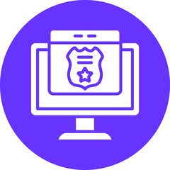 Vector Design Online Police Icon Style