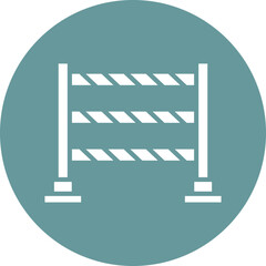 Vector Design Police Barrier Icon Style