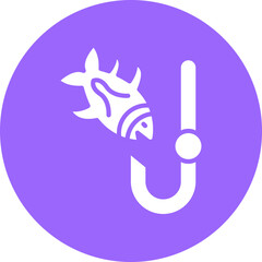 Obraz premium Vector Design Bait Fishing Icon Style