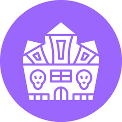 Vector Design Haunted House Icon Style