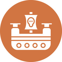 Vector Design Pirate Ship Icon Style