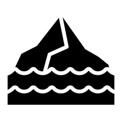 iceberg glyph icon