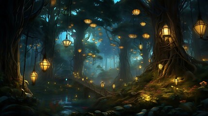 Obraz premium a group of lanterns