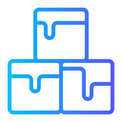 ice cubes gradient icon