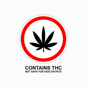 THC Contain Icon - Vector, Sign and Symbol for Design, Presentation, Website or Apps Elements.