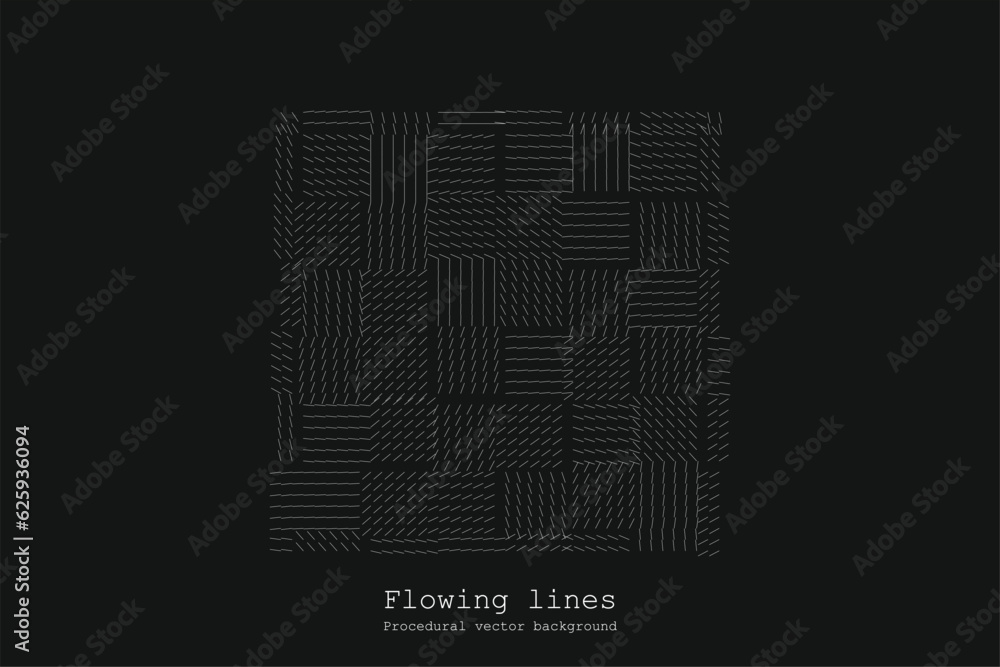 Poster abstract line matrix pattern. noise flow dynamic.
