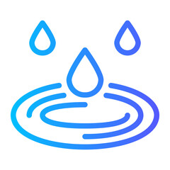 water drop gradient icon