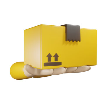 3D package dellivery icon. 3D package dellivery illustration