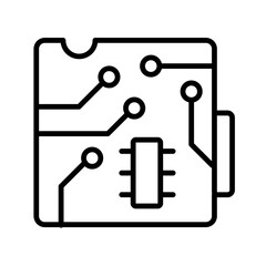 circuit board Icon Vector Logo Design Template